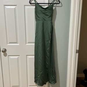 Small Azazie Naomie formal dress in Eucalyptus Green